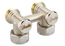 Радиаторный клапан Danfoss RLV-KS прямой 3/4*1/2 с переходниками