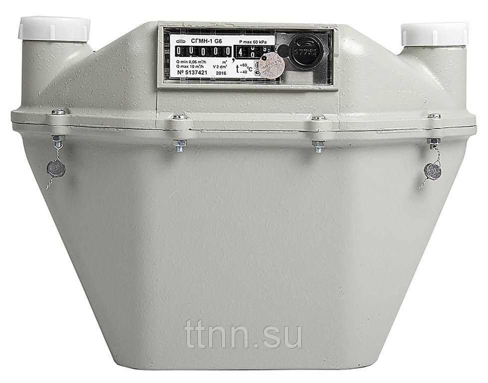 Счетчик газа бытовой СГМН-1-2-1 G6 левый (м/о 200мм резьба 32 без адаптеров)