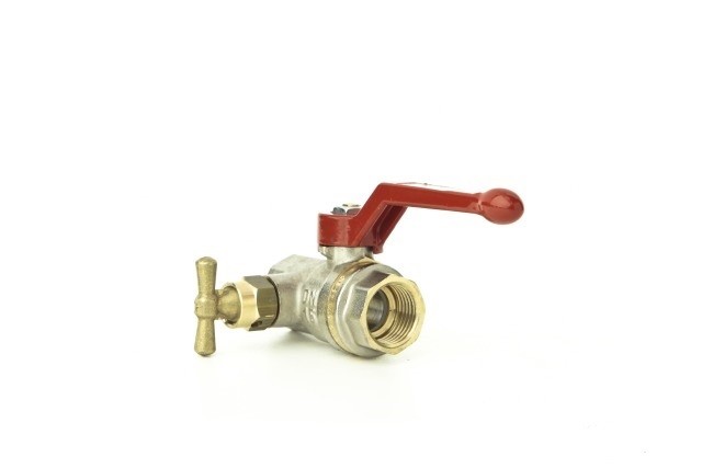 Кран шаровой с внутренней резьбой, с воздуховыпускным устройством и заглушкой тип BVR-D