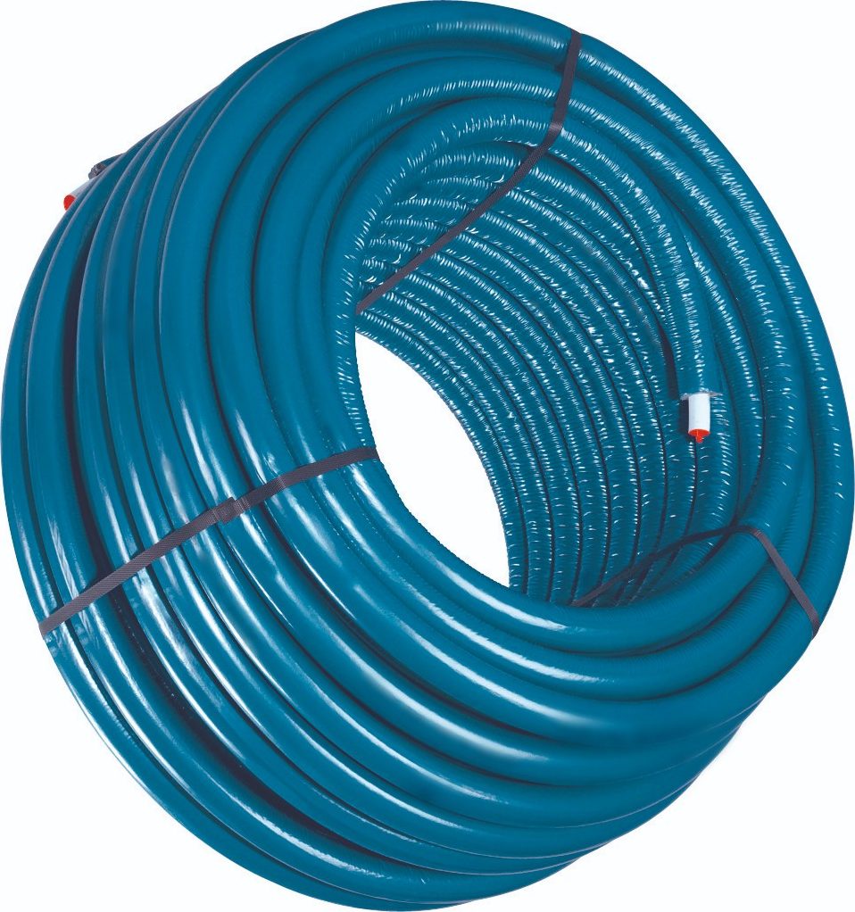 Труба Radi Pipe (Pex-a) PN10 16×2,2 в теплоизоляции 6 мм синей, бухта 100м USYSTEMS