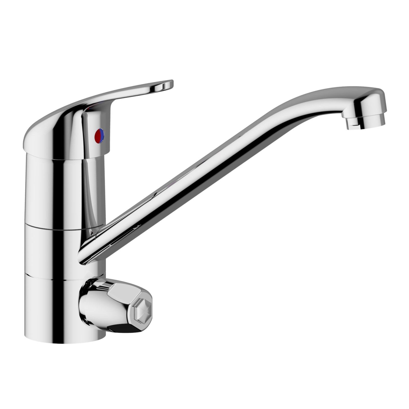 Zipponi ARA Смеситель для кухни, поворотный излив, хром, шт