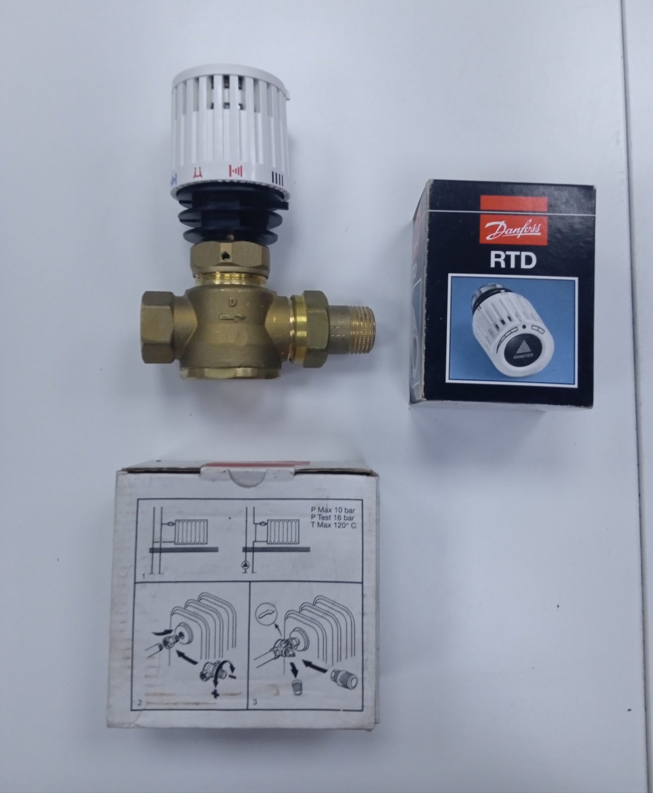 Комплект Danfoss (Термост.элемент RTD 3640 (газ)+клапан RTD-N-15 прямой)