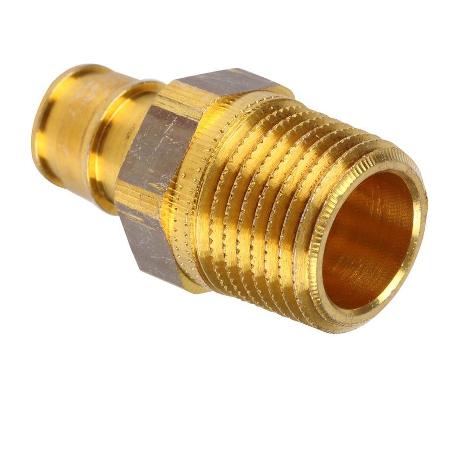 USYSTEMS штуцер с наружной резьбой латунный для труб PE-Xa 16-R1/2″НР