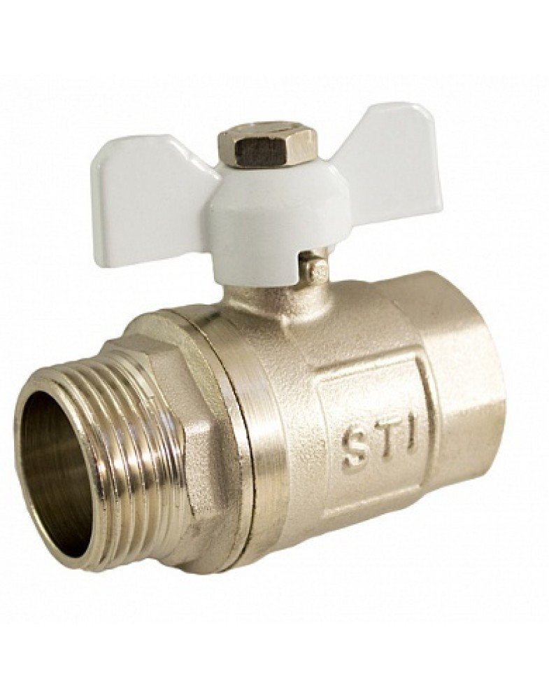 Кран шаровой STI 20 мм, Ш/Г, бабочка