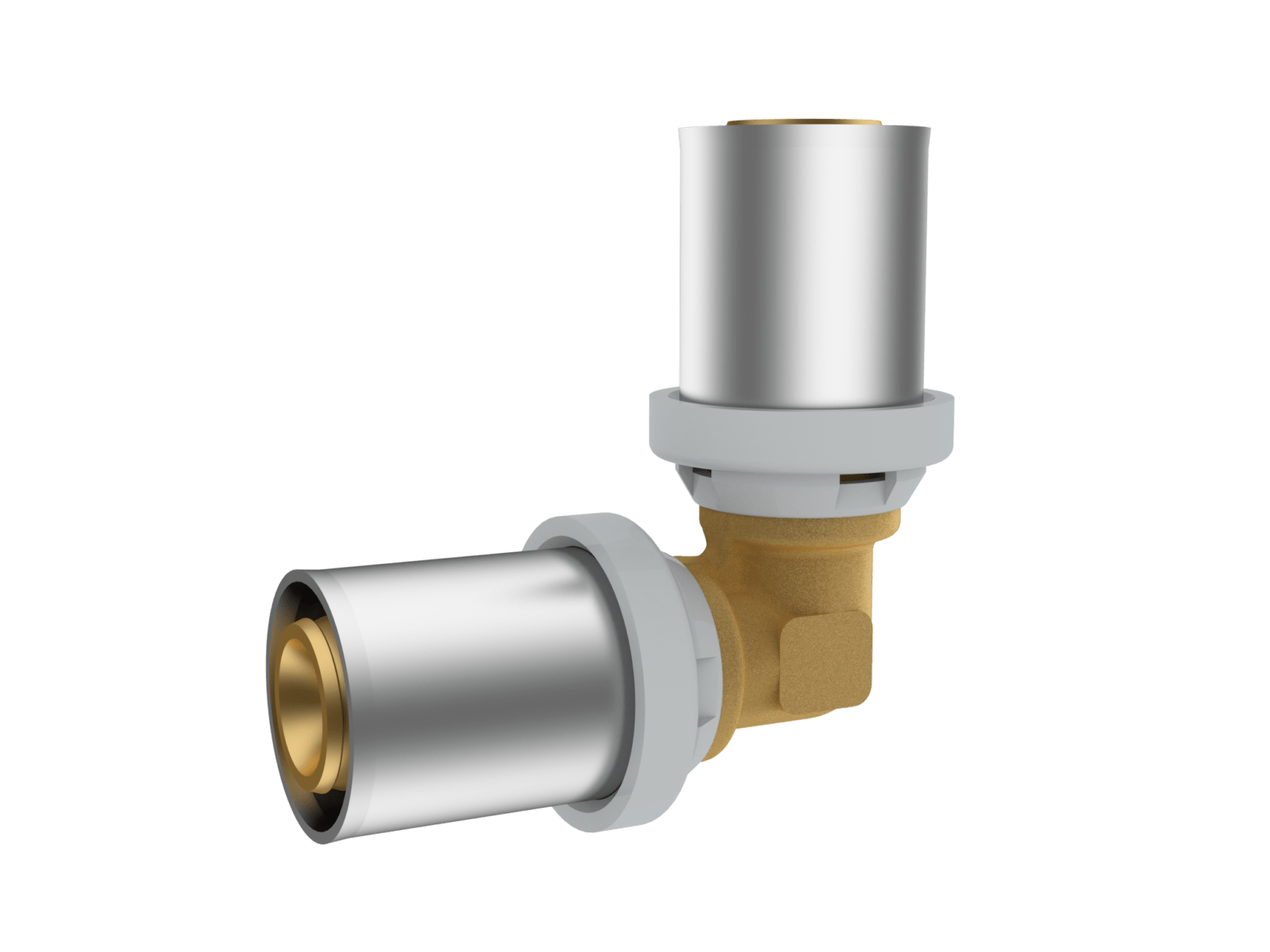 Угольник RIIFO Omni 90°, 16/16 мм, пресс, латунь