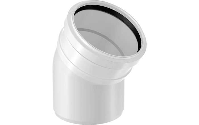 ОТВОД КАНАЛИЗАЦИОННЫЙ ОДНОРАСТРУБНЫЙ Д.110ММ 15ГР ПП БЕЛЫЙ ‘1В UPONOR DECIBEL