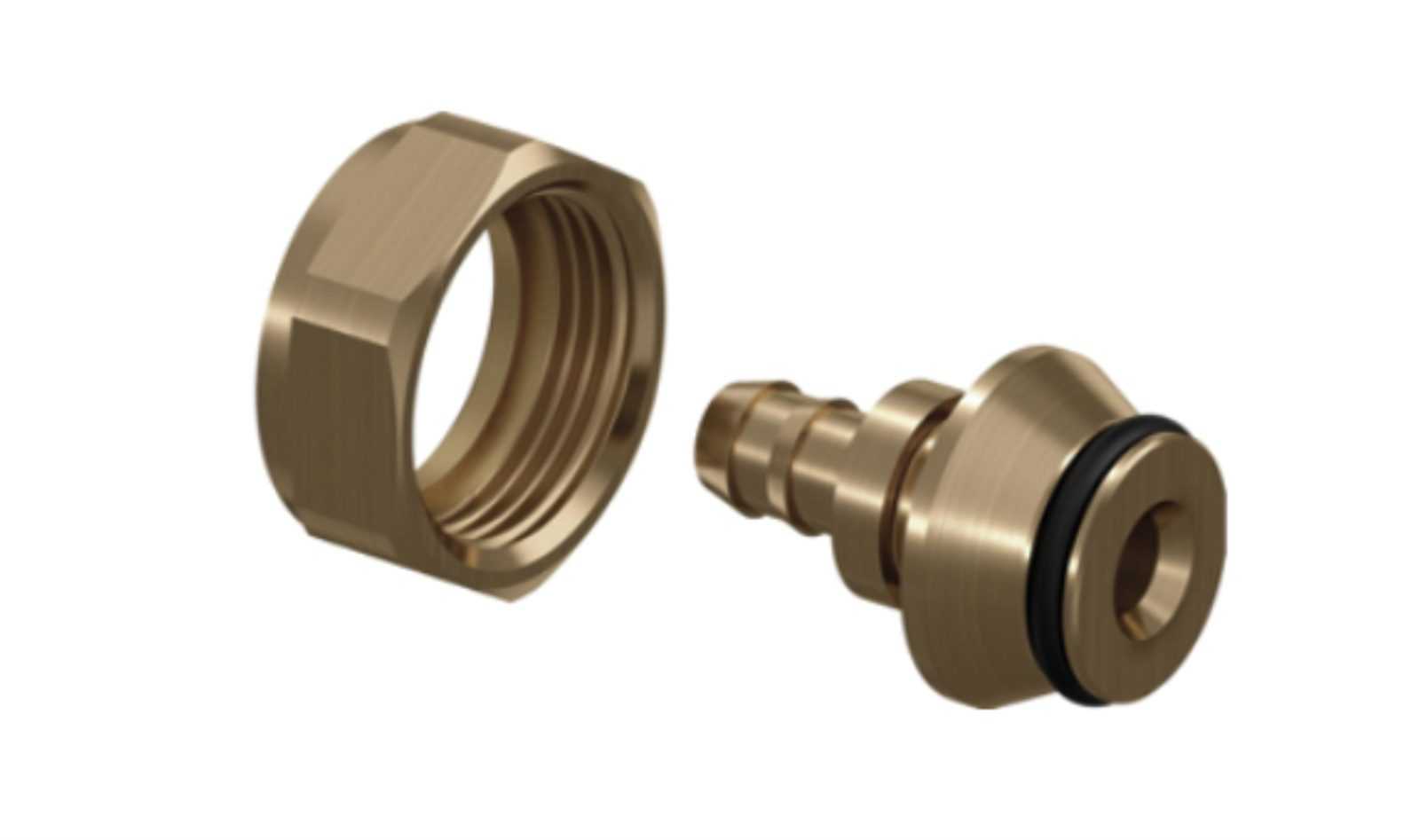 Штуцер USYSTEMS с накидной гайкой 16-G3/4″НГ Евроконус, тип 2, латунь