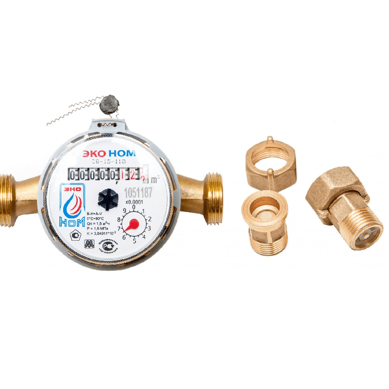 Счетчик воды ЭКО НОМ-15-110 +КМЧ с обратным клапаном антимагнитный