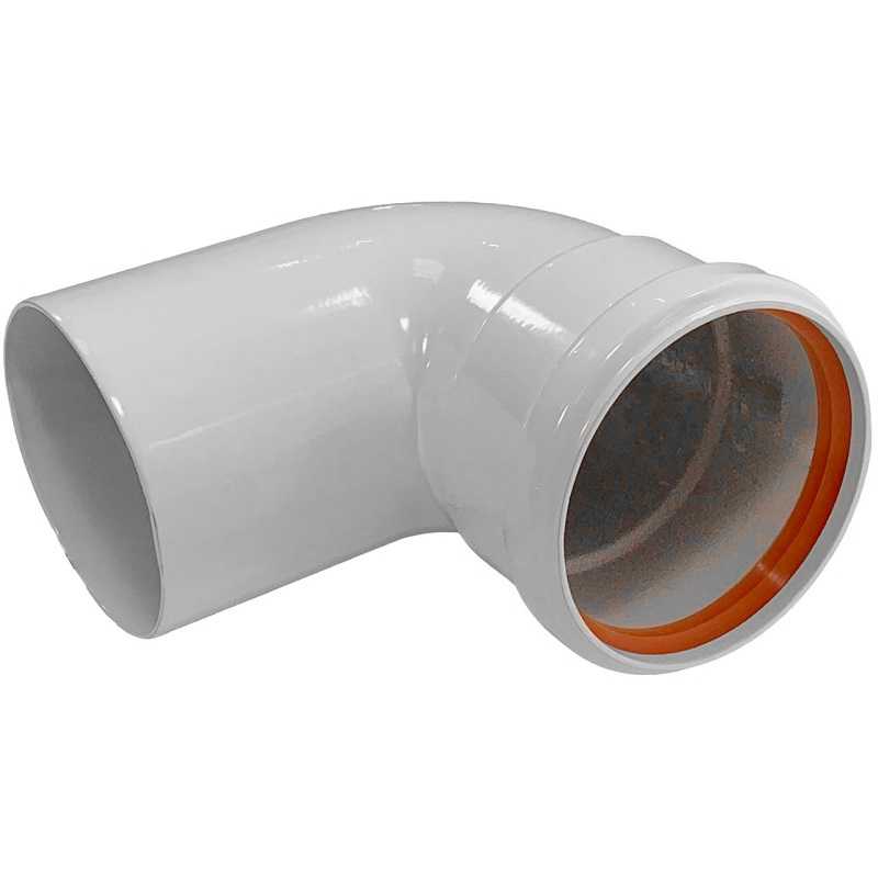 Отвод 90° раструб-труба WAAG, 80 мм, алюминий