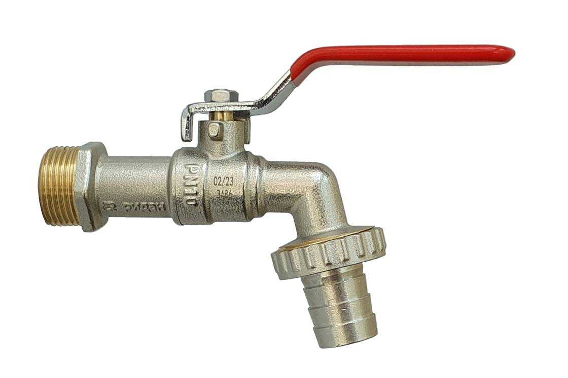 РИДАН Кран BVR-CR шаровой спускной под шланг ГОСТ, PN10, DN15, латунь