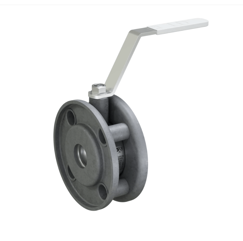 LD СТРИЖ Кран межфланцевый 1 1/2″ Ду 40 Ру, 1,6 МПа, сталь 20 оцинк., п/п, L=67мм