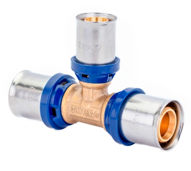 USYSTEMS MLC Plus пресс-тройник 20-16-16, латунь