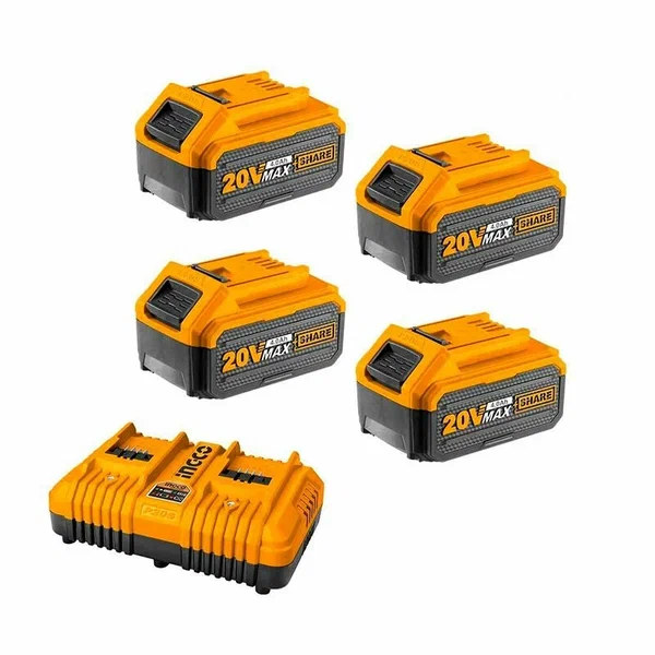 Набор аккумуляторов INGCO FBLI2002 4Ah, 4 шт. + зарядное устройство